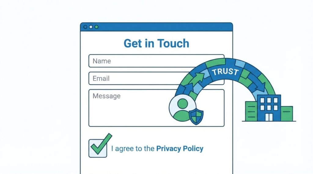 プライバシーポリシーを問い合わせフォームへ設置